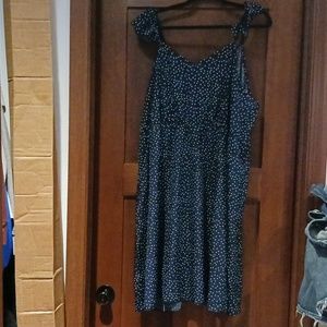 Shein 4xl NWOT navy polka dot dress